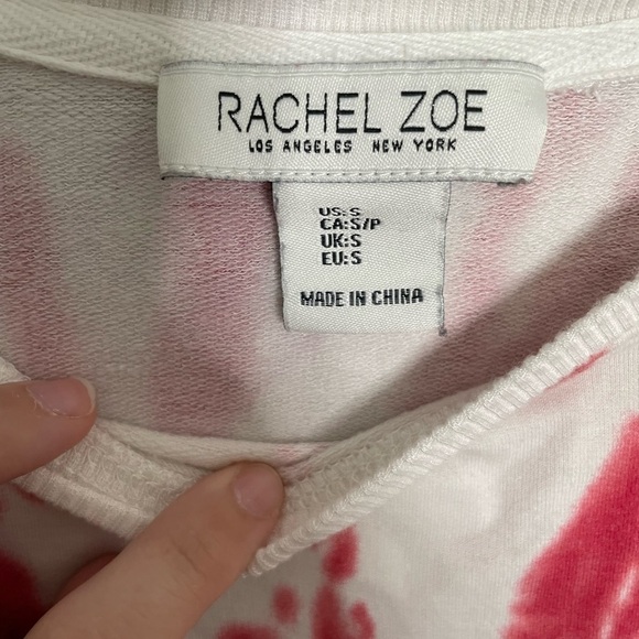 Rachel Zoe Pink Tie Dye Pullover Sweatshirt Small - Picture 3 of 6